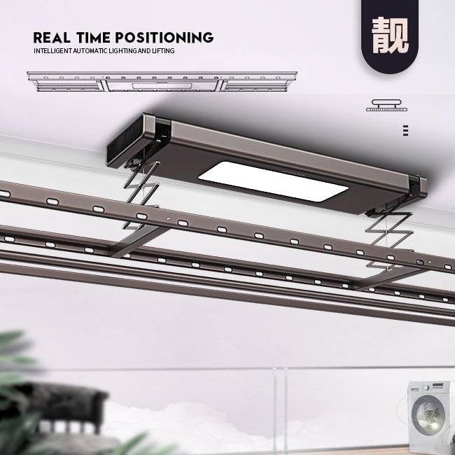 選擇電動晾衣架的幾個理由，電動晾衣架和手搖晾衣架的對比